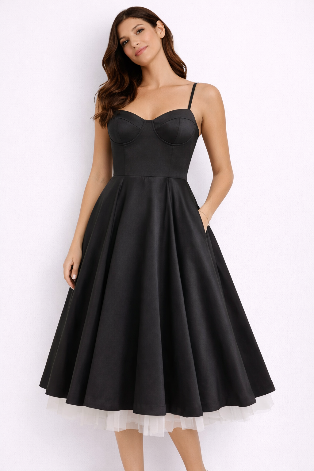 VESTIDO MIDI ELEGANTE DE MUJER