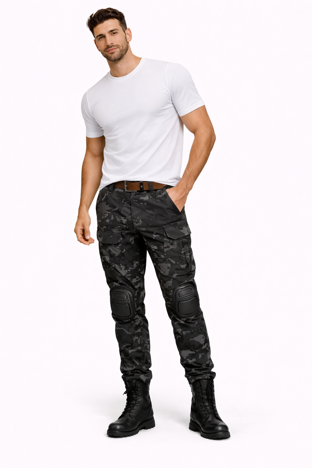 PANTALONES CARGO TÁCTICOS PARA HOMBRE CON RODILLERAS INTEGRADAS