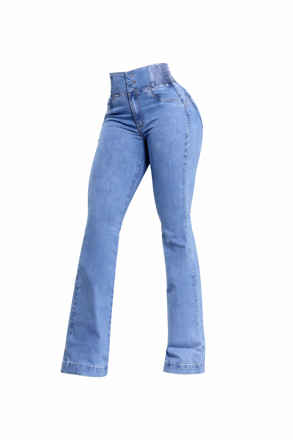 VAQUEROS ELASTICOS CON CINTURA ALTA