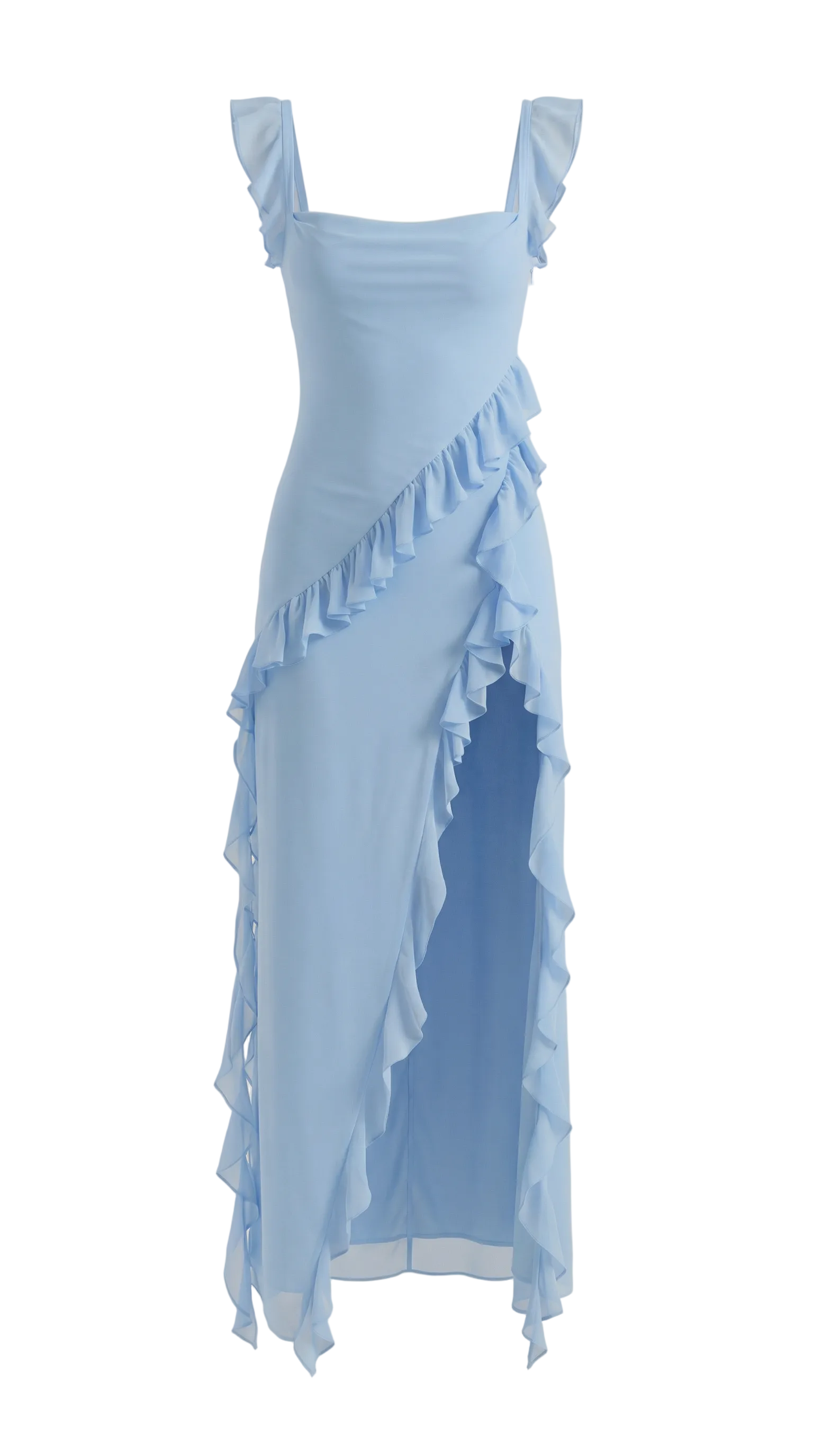 SUSAN | VESTIDO LARGO CON VOLANTES